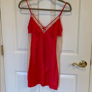 Victoria’s Secret Bright Coral and Lace Nightie